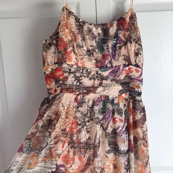 Anthro Floral Lace Midi Dress - Picture 2 of 6